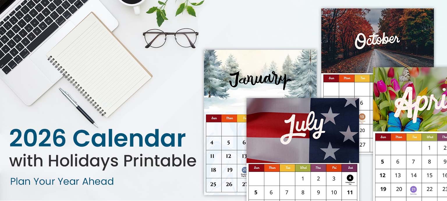 2026 Calendar with US Holidays Printable: Plan Your Year Ahead